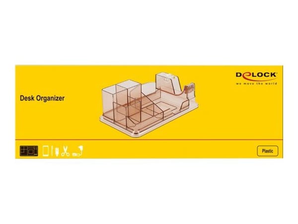 Delock - Skrivebordsordner - plast - gjennomsiktig brunt