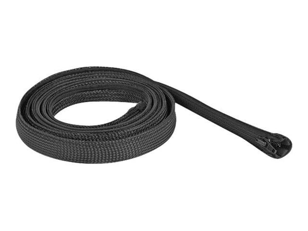 Delock - Flätad ärm - 2 m - svart