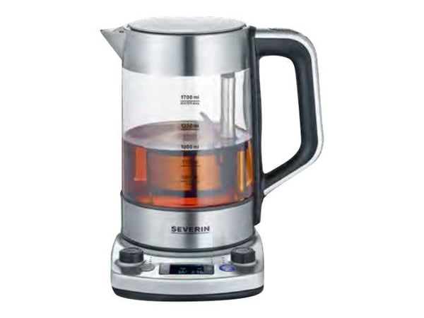 SEVERIN Professional WK 3422 - Temaskin/kjele - 1.7 liter - 3 kW - glass/brushed stainless steel/black