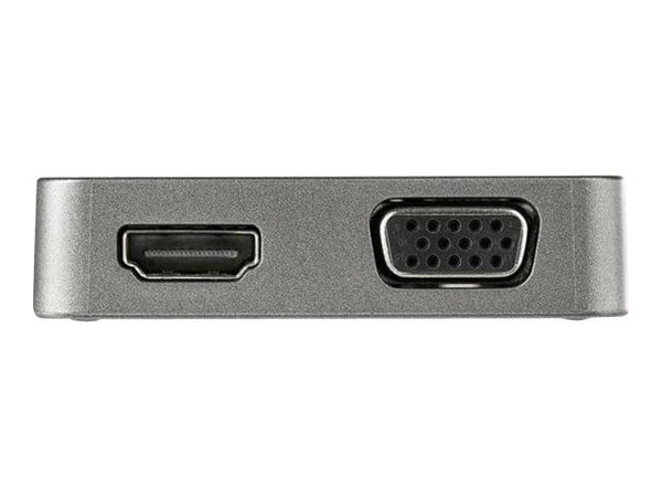 StarTech.com DKT31CHVL, Langallinen, USB 3.2 Gen 2 (3.1 Gen 2) Type-C, 10,100,1000 Mbit/s, Musta, Hopea, 10 Gbit/s, 3840 x 2160 pikseliä