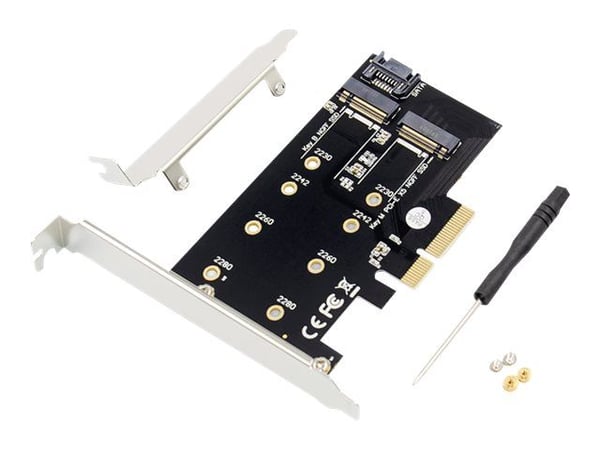 DIGITUS DS-33170 - Grensesnittsadapter - M.2 - 2 Kanal - M.2 Card - PCIe 3.0 x4