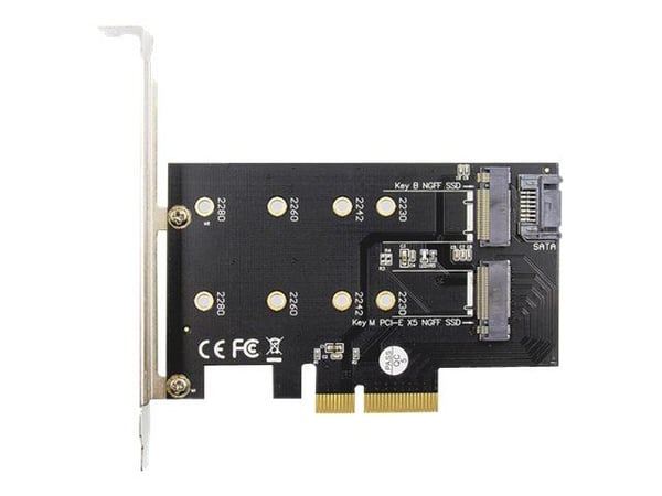 DIGITUS DS-33170 - Grensesnittsadapter - M.2 - 2 Kanal - M.2 Card - PCIe 3.0 x4