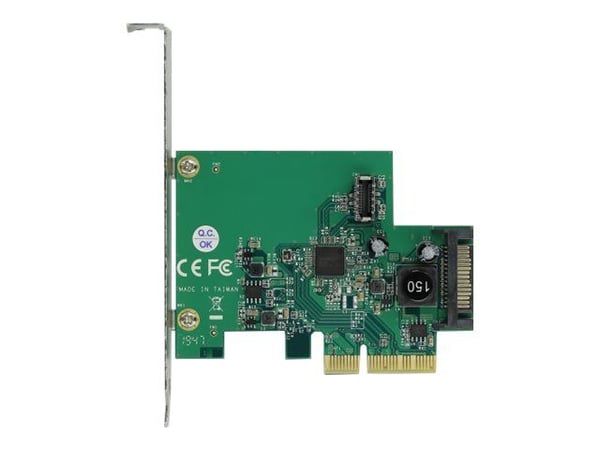 Delock PCI Express Card to 1 x internal USB 3.2 Gen 2 key A 20 pin female - USB-adapter - PCIe 3.0 x4 lav profil - USB 3.2 Gen 2 (internt) x 1