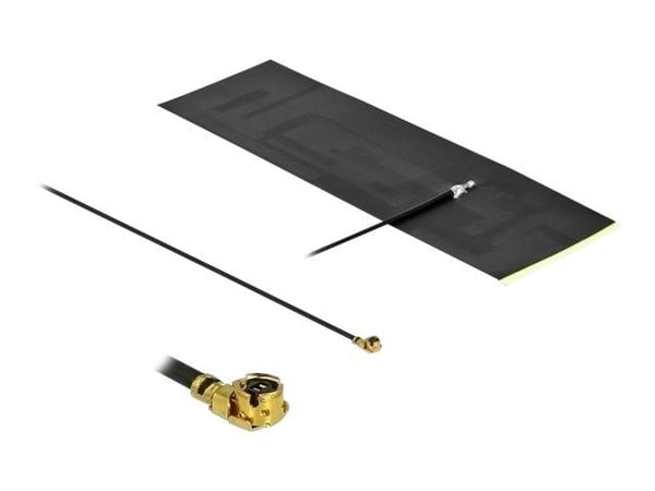 Delock - Antenne - 95 cm - plate - Smart Home - 0.42 - 5 dBi - rundtstrålende - innendørs, klebemontering - svart