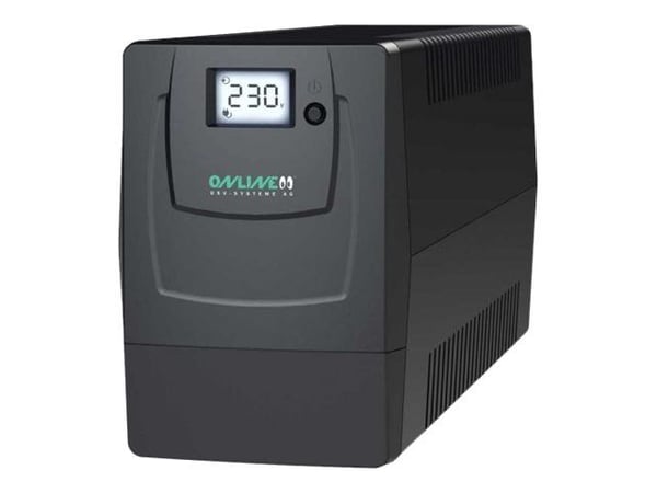 ONLINE USV YUNTO Smile 800 - UPS - AC 220/230 V - 480 watt - 800 VA - 9 Ah - utgangskontakter: 2