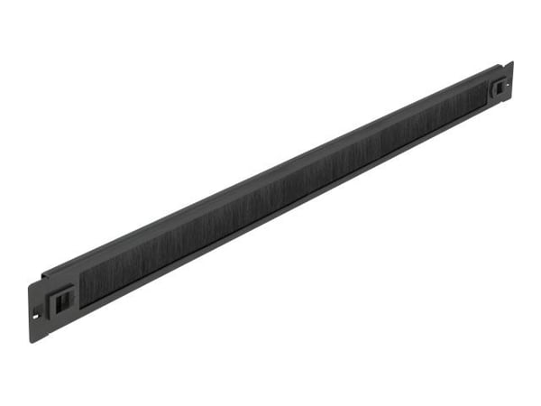 Delock - Koststripepanel - rackmonterbar - svart - 1U - 19"