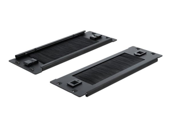 Delock - Koststripepanel - rackmonterbar - svart - 2U - 10"