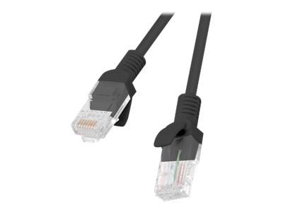 Lanberg - Koblingskabel - RJ-45 (hann) til RJ-45 (hann) - UTP - CAT 5e - svart, RAL 9004