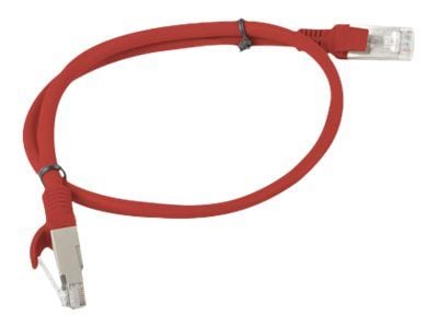 Lanberg - Liitäntäjohto - RJ-45 (uros) RJ-45 (uros) - 50 cm - UTP - CAT 6 - solmuton, muotoiltu, säikeistetty - RAL 3017, punainen