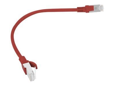 Lanberg - Koblingskabel - RJ-45 (hann) til RJ-45 (hann) - 25 cm - UTP - CAT 5e - formstøpt, uten hindringer, flertrådet - rød, RAL 3017