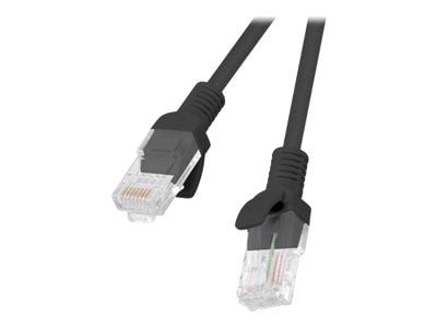 Lanberg - Koblingskabel - RJ-45 (hann) til RJ-45 (hann) - UTP - CAT 5e - flertrådet - svart, RAL 9004