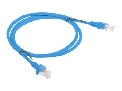 Lanberg - Liitäntäjohto - RJ-45 (uros) RJ-45 (uros) - 1 m - UTP - CAT 6 - muotoiltu, solmuton, säikeistetty - sininen, RAL 5012