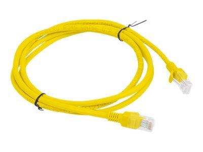 Lanberg - Liitäntäkaapeli - RJ-45 (uros) RJ-45 (uros) - 1,5 m - UTP - CAT 6 - muotoiltu, solmuton, säikeistetty - keltainen, RAL 1028