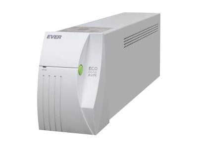 EVER ECO Pro 1000 AVR CDS - UPS - AC 230 V - 650 Watt - 1000 VA - 5 At - USB - lähtöliitännät: 2 - valkoinen