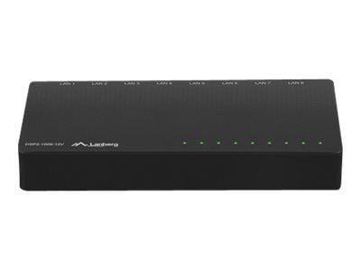 Lanberg DSP2-1008-12V, Hallitsematon, Gigabit Ethernet (10/100/1000)