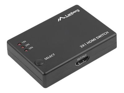 Lanberg SWV-HDMI-0003 - Video/audio switch - 3 x HDMI - stasjonær