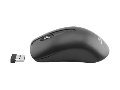 MediaRange MROS209 - Mus - optisk - 3 knappar - trådlös - 2.4 GHz - trådlös USB-mottagare - svart