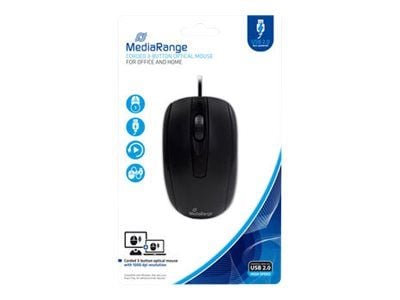 MediaRange MROS211, Molempikätinen, Optinen, USB A-tyyppi, 1000 DPI