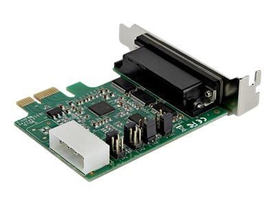 Startech 4-port PCI Express RS232 Serial Adapter Card, PCIe RS232 Serial Host Controller Card, PCIe to Serial DB9, 16950 UART, Low Profile Desktop ...