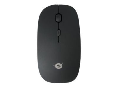 Conceptronic LORCAN - Mus - ergonomisk - høyre- og venstrehåndet - 4 knapper - trådløs - Bluetooth 3.0 - svart