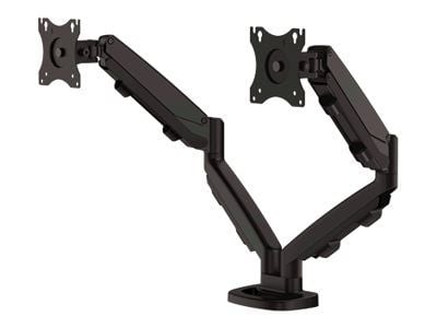 Fellowes - Monteringssett - justerbare dobbeltarmer - for 2 skjermer - metall - svart, RAL 9017 - skjermstørrelse: 10"-39" - klemmemonterbar, malje...