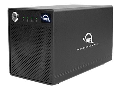 OWC ThunderBay 4 mini, HDD-/SSD-kotelo, 2.5", SATA, 40 Gbit/s, USB-liitettävyys, Musta