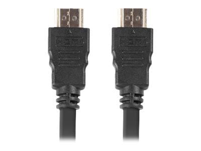 Lanberg - High Speed - HDMI-kabel med Ethernet - HDMI hann til HDMI hann - 50 cm - skjermet - svart