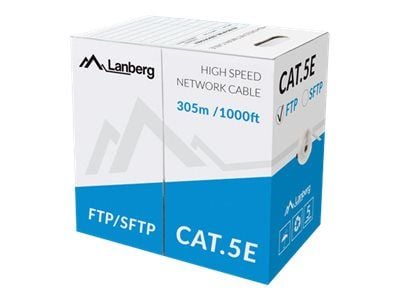 Lanberg - Samlet kabel - foliebelagt uskjermet tvinnet kabelpar (F/UTP) - CAT 5e - solid - pantone cool gray 5C