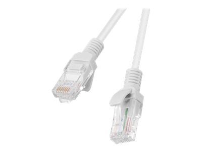 Lanberg - Liitäntäjohto - RJ-45 (uros) RJ-45 (uros) - 1 m - UTP - CAT 5e - muotoiltu, solmuton, säikeistetty - harmaa, RAL 7035 (10 kpl)