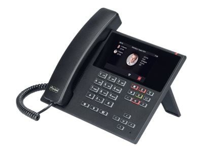 Auerswald COMfortel D-400 - VoIP-telefon med anrops-ID/samtale venter - treveis anropskapasitet - SIP, RTP, SRTP, SIPS - 6 linjer - svart