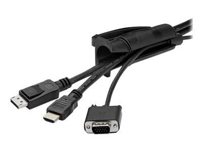 StarTech.com 2.5m (8.2ft) Cable Management Sleeve - Spiral - 1" (25mm) Diameter - W/ Cable Loading Tool - Black (CMSCOILED2) - Set med kabelfodral ...