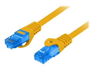 Lanberg - Koblingskabel - RJ-45 (hann) til RJ-45 (hann) - SFTP - CAT 6a - formstøpt, uten hindringer, flertrådet - oransje, RAL 1028