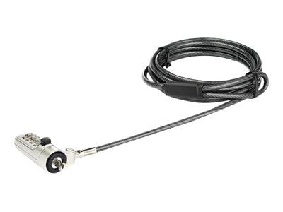 Startech 6.5’ (2m) Laptop Cable Lock, 4 Digit Combination Laptop/Desktop Security Cable Lock for Wedge Slot Computers/Laptops, Anti-Theft Vinyl-Coa...