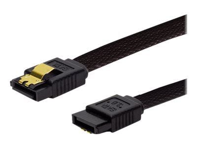 SAVIO GAK-02 - SATA-kabel - Serial ATA 150/300/600 - SATA (hann) hasp til SATA (hann) hasp - 30 cm - svart