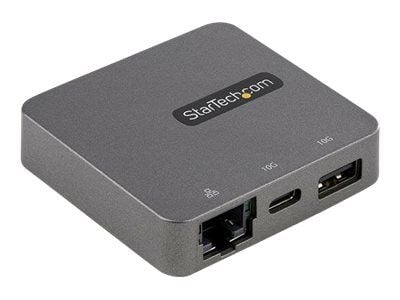 Startech USB-C-multiportadapter - USB 3.1 Gen 2 Type-C-mini dockningsstation - USB-C till 4K HDMI eller 1080p VGA-video - 10 Gbit/s USB-A USB-C, Gb...