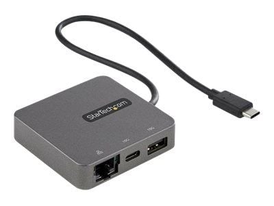 StarTech.com DKT31CHVL, Langallinen, USB 3.2 Gen 2 (3.1 Gen 2) Type-C, 10,100,1000 Mbit/s, Musta, Hopea, 10 Gbit/s, 3840 x 2160 pikseliä