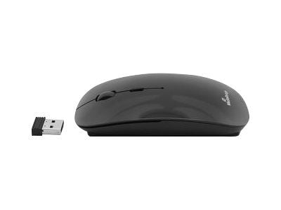 MediaRange MROS215 - Mus - optisk - 3 knapper - trådløs - 2.4 GHz - USB trådløs mottaker - skinnende svart