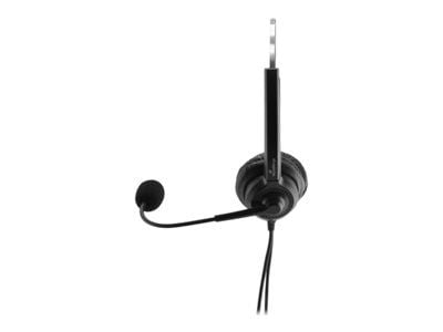 MediaRange MROS304 - Hodesett - on-ear - kablet - USB - svart, sølv