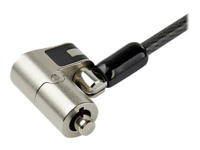 Startech 6.5' (2m) 3-in-1 Universal Laptop Cable Lock, Keyed Laptop/Desktop Security Cable Lock Compatible w/ K-Slot, Nano & Wedge Slot Computer, A...