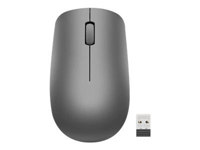 Lenovo 530 Wireless Mouse - Mus - høyre- og venstrehåndet - optisk - 3 knapper - trådløs - 2.4 GHz - USB trådløs mottaker - grafitt