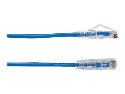 Black Box Slim-Net - Koblingskabel - RJ-45 (hann) til RJ-45 (hann) - UTP - CAT 6a - med støvel, formstøpt, flertrådet - blå