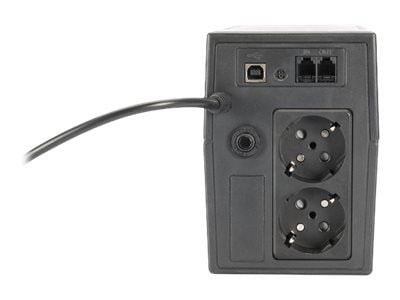 DIGITUS Professional DN-170063 - UPS - AC 230 V - 360 Watt - 600 VA - 7 At - USB - utgangskontakter: 2