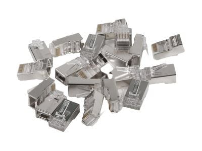 Lanberg PLS-5020, RJ-45, Ruostumaton teräs, Läpinäkyvä, Cat5e, F/UTP (FTP), 20 kpl, Muovipussi