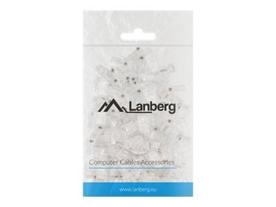 Lanberg PLU-5000, RJ-45, Läpinäkyvä, Cat5e, U/UTP (UTP), 100 kpl, Muovipussi