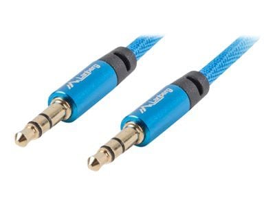 Lanberg Premium - Lydkabel - mini-phone stereo 3.5 mm hann til mini-phone stereo 3.5 mm hann - 1 m - blå