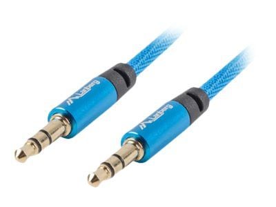 Lanberg Premium - Lydkabel - mini-phone stereo 3.5 mm hann til mini-phone stereo 3.5 mm hann - 3 m - blå