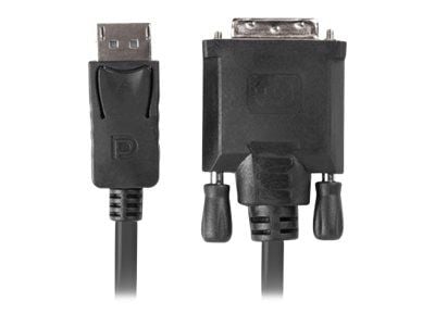 Lanberg - Sovitinkaapeli - dual-link - DisplayPort (uros) - DVI-D (uros) - DisplayPort 1.2 - 1,8 m - sormiruuvit, 1080p tuki - musta
