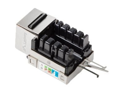 Lanberg KSF6-1090 - Modulinnlegg - CAT 6 - FTP - RJ-45 - sølv