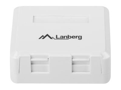 Lanberg OK1-0002-W - Chassi med modulär insättning - bordsmontering - vit - 2 portar