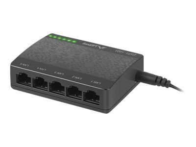 Lanberg DSP1-1005 - Switch - ikke-styrt - 5 x 10/100/1000 - stasjonær